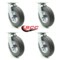 Service Caster 8 Inch Gray Pneumatic Wheel Swivel Caster Set SCC-100S280-PNB-GRY-4 - alternate 4